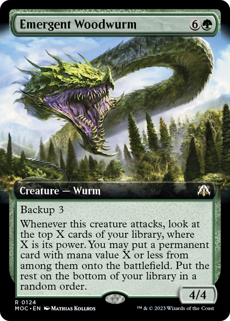 Emergent Woodwurm (Extended Art) [March of the Machine Commander] | Exor Games Bridgewater