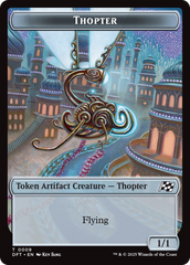 Golem (0015) // Thopter (0009) Double-Sided Token [Aetherdrift Tokens] | Exor Games Bridgewater