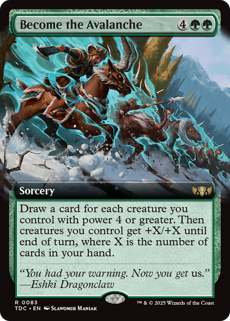 Become the Avalanche (Extended Art) [Tarkir: Dragonstorm Commander] | Exor Games Bridgewater