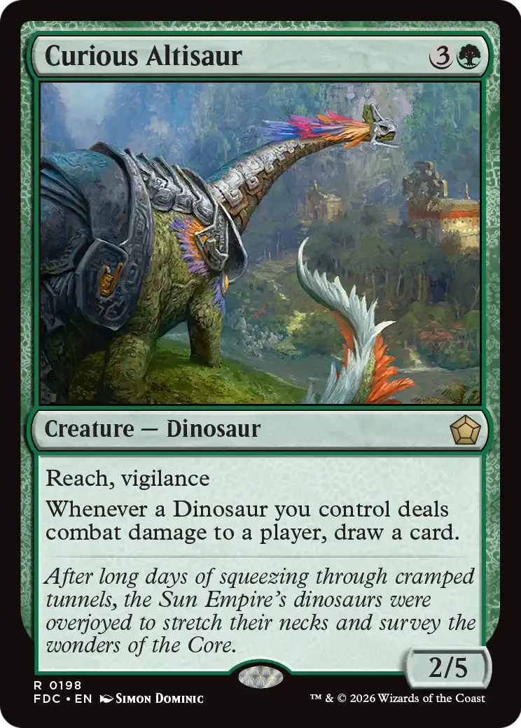Curious Altisaur [Foundations Commander] | Exor Games Bridgewater