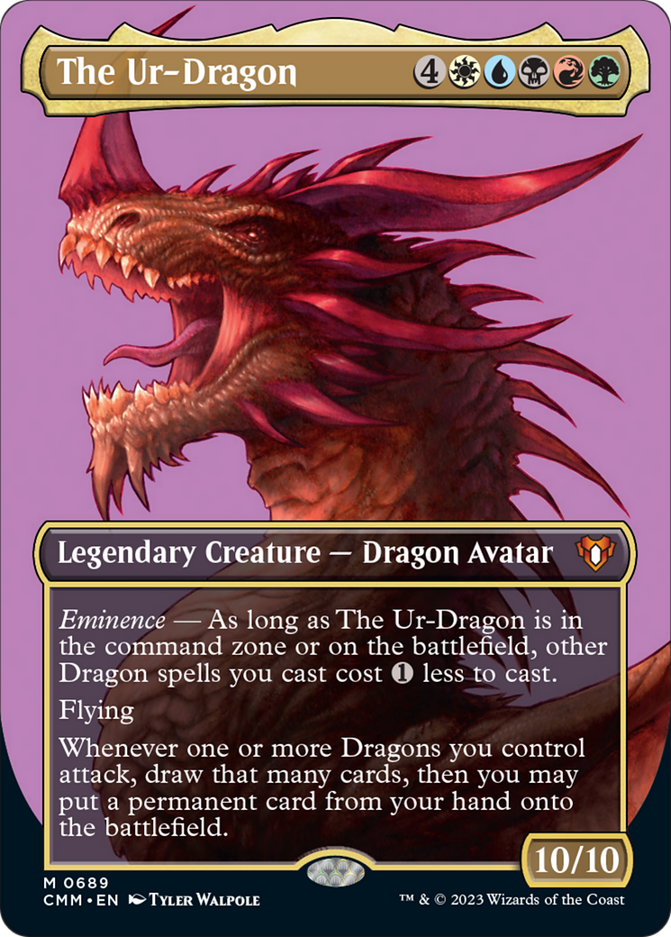 The Ur-Dragon (Borderless Profile) [Commander Masters] | Exor Games Bridgewater