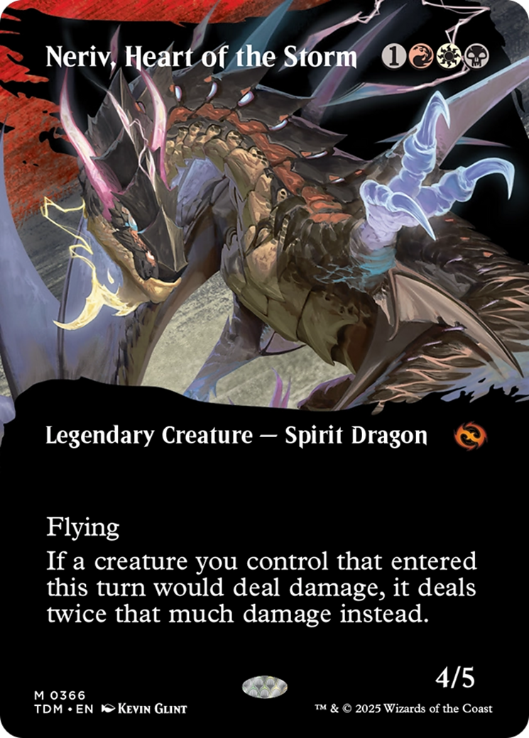 Neriv, Heart of the Storm (Borderless) [Tarkir: Dragonstorm] | Exor Games Bridgewater