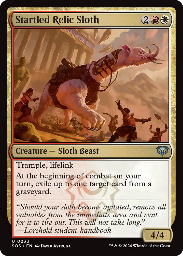 Startled Relic Sloth [Secrets of Strixhaven] | Exor Games Bridgewater