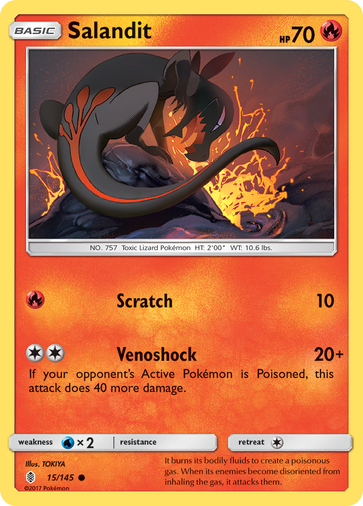 Salandit (15/145) [Sun & Moon: Guardians Rising] | Exor Games Bridgewater