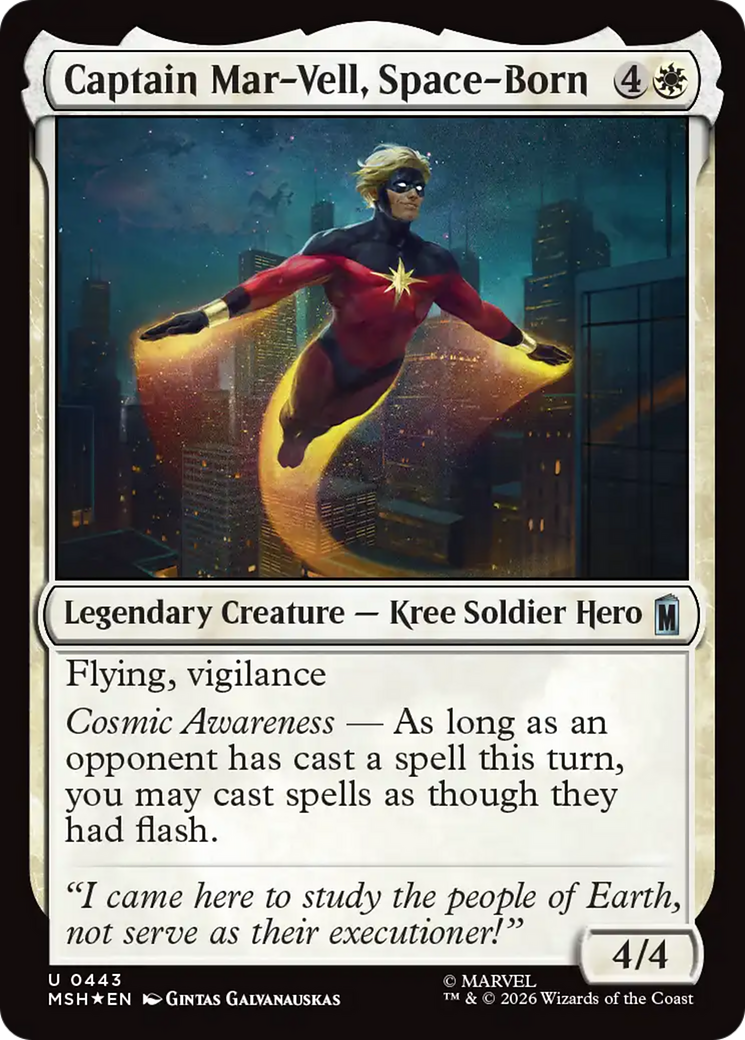 Captain Mar-Vell, Space-Born (Surge Foil) [Marvel Super Heroes] | Exor Games Bridgewater