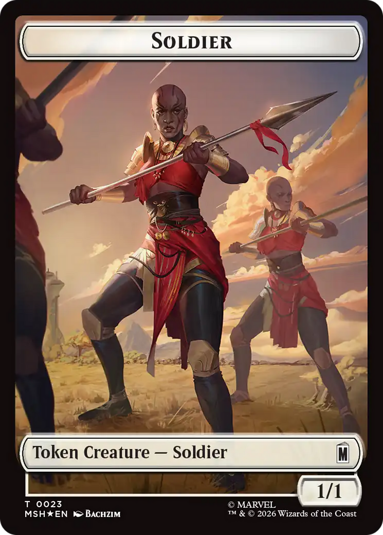 Copy // Soldier Double-Sided Token (Surge Foil) [Marvel Super Heroes Commander Tokens] | Exor Games Bridgewater