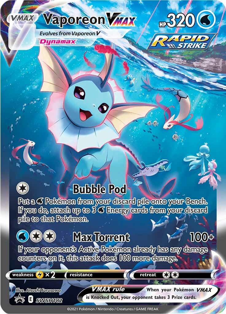 Vaporeon VMAX (SWSH182) [Sword & Shield: Black Star Promos] | Exor Games Bridgewater