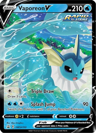 Vaporeon V (SWSH150) [Sword & Shield: Black Star Promos] | Exor Games Bridgewater