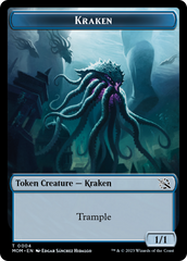 Warrior // Kraken Double-Sided Token [March of the Machine Tokens] | Exor Games Bridgewater