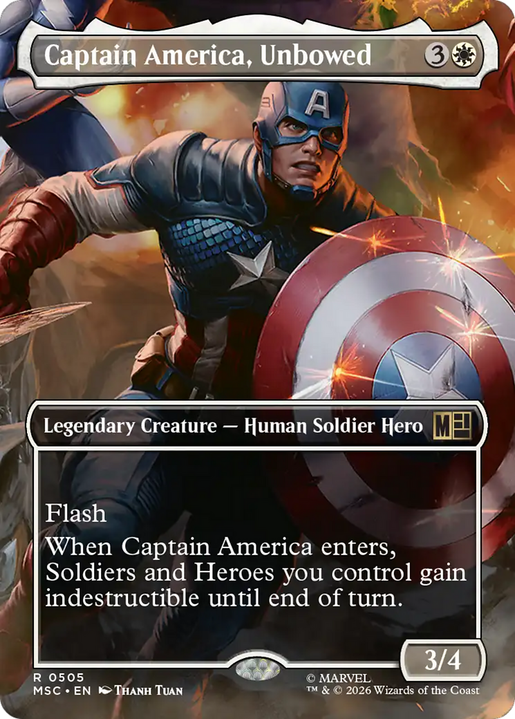 Captain America, Unbowed (Borderless) [Marvel Super Heroes Commander] | Exor Games Bridgewater