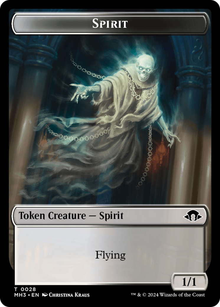 Spirit Token (0028) [Modern Horizons 3 Tokens] | Exor Games Bridgewater