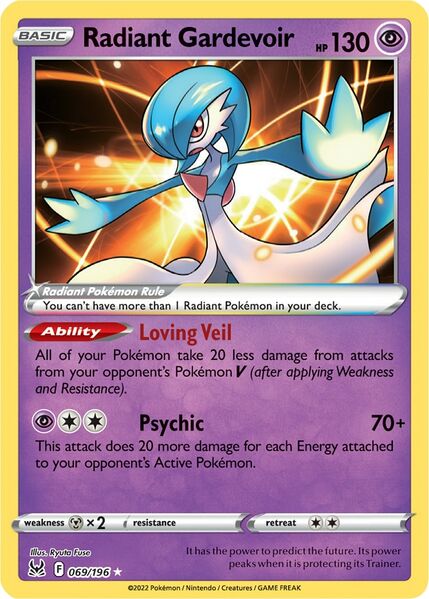 Radiant Gardevoir (069/196) [Prize Pack Series Three] | Exor Games Bridgewater