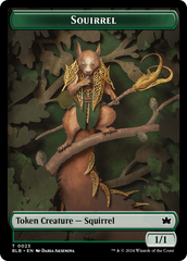 Squirrel // Darkstar Augur Double-Sided Token [Bloomburrow Tokens] | Exor Games Bridgewater