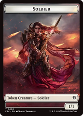 Soldier // Shark Double-Sided Token [Reality Fracture Commander Tokens] | Exor Games Bridgewater