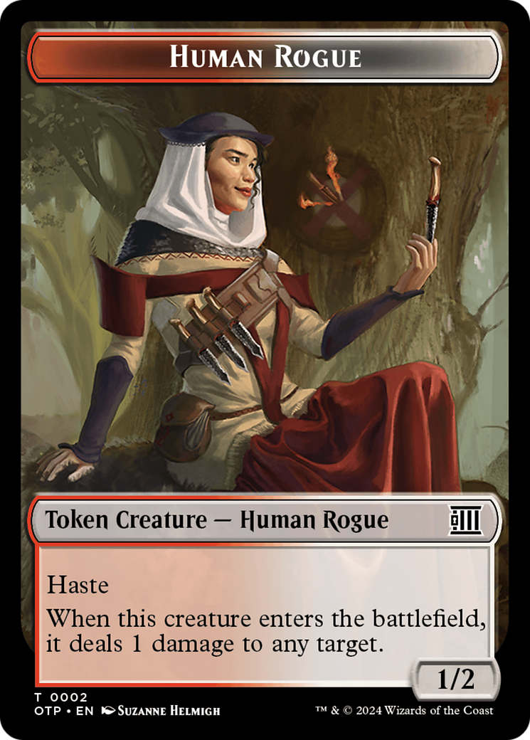 Human Rogue Token [Outlaws of Thunder Junction: Breaking News Tokens] | Exor Games Bridgewater