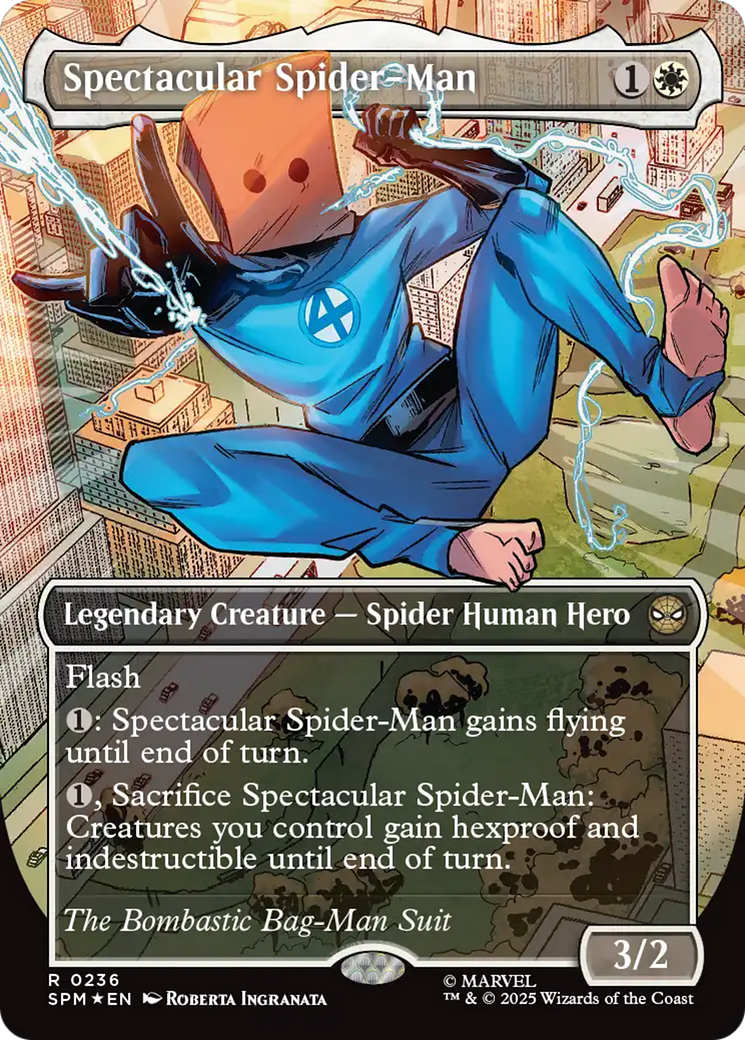 Spectacular Spider-Man (0236) (Borderless) (Textured Foil) [Marvel's Spider-Man] | Exor Games Bridgewater