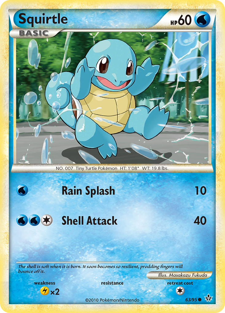 Squirtle (63/95) [HeartGold & SoulSilver: Unleashed] | Exor Games Bridgewater