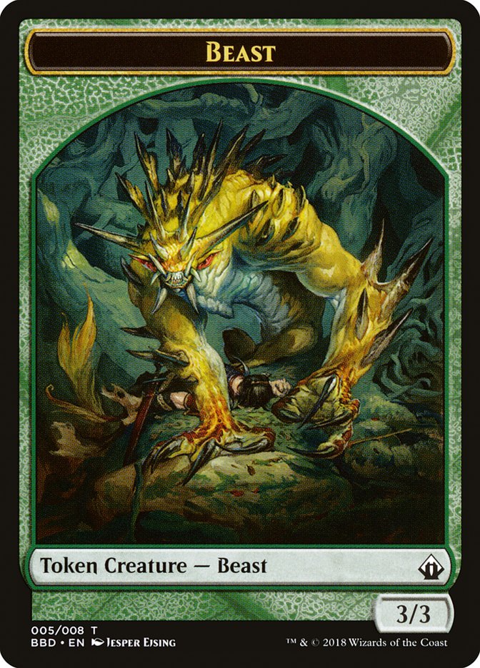 Beast Token [Battlebond Tokens] | Exor Games Bridgewater