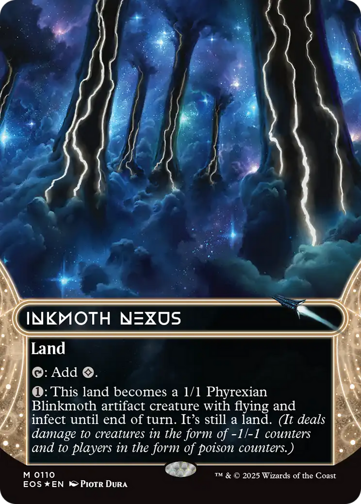 Inkmoth Nexus (0110) (Borderless) (Galaxy Foil) [Edge of Eternities: Stellar Sights] | Exor Games Bridgewater