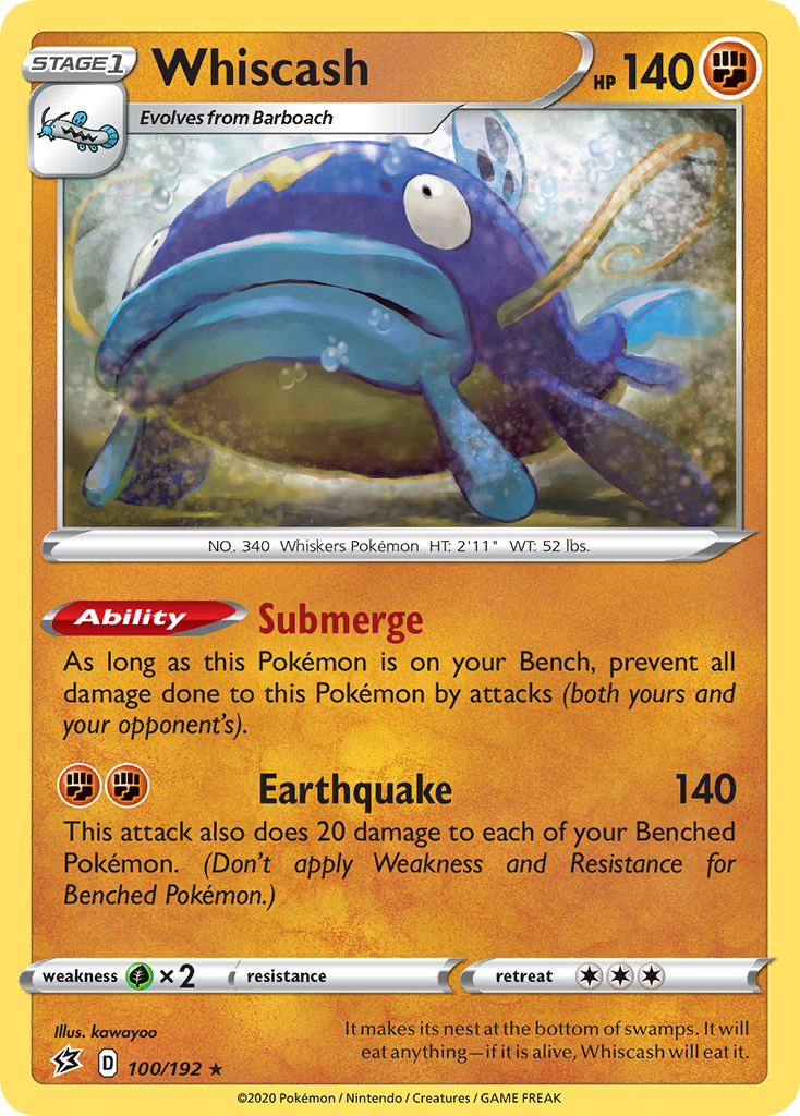 Whiscash (100/192) [Sword & Shield: Rebel Clash] | Exor Games Bridgewater