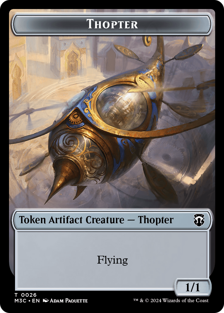 Aetherborn // Thopter Double-Sided Token [Modern Horizons 3 Commander Tokens] | Exor Games Bridgewater