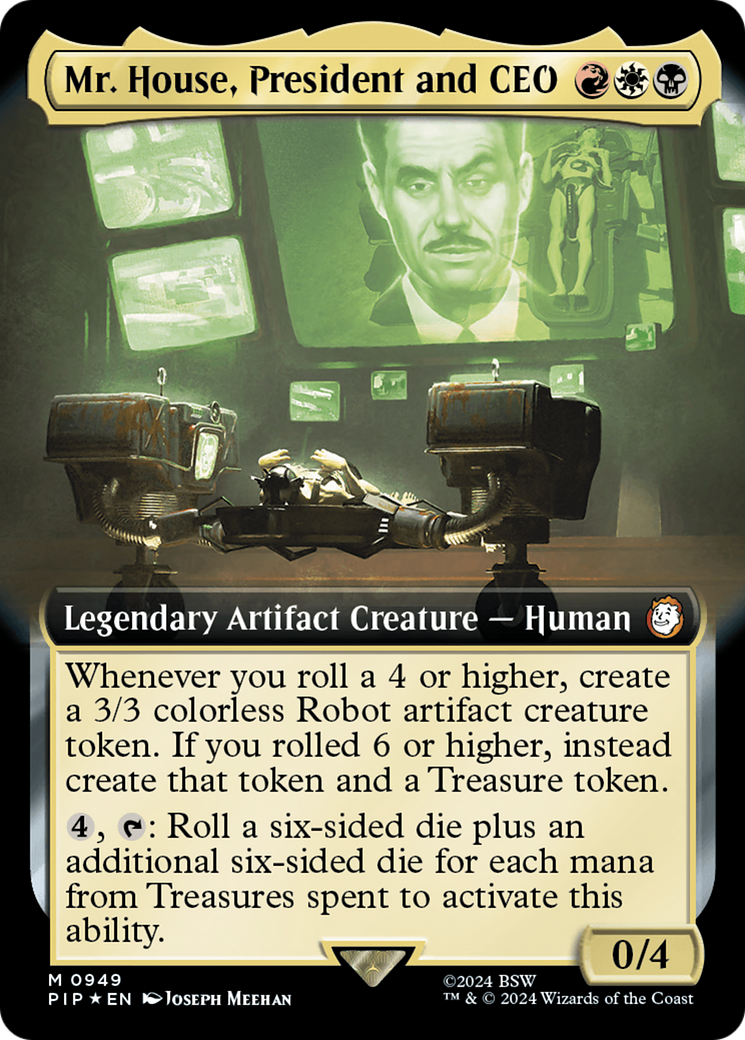 Mr. House, President and CEO (Extended Art) (Surge Foil) [Fallout] | Exor Games Bridgewater