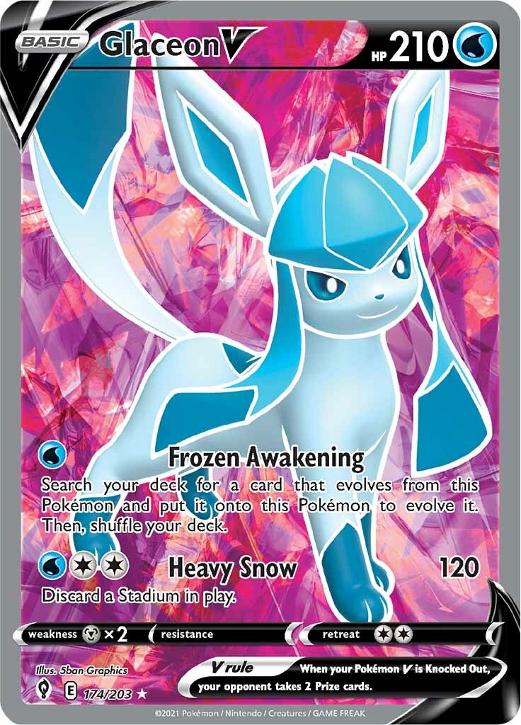 Glaceon V (174/203) [Sword & Shield: Evolving Skies] | Exor Games Bridgewater