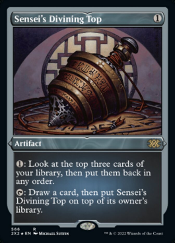 Sensei's Divining Top (Foil Etched) [Double Masters 2022] | Exor Games Bridgewater