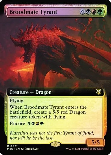 Broodmate Tyrant (Extended Art) (Ripple Foil) [Modern Horizons 3 Commander] | Exor Games Bridgewater