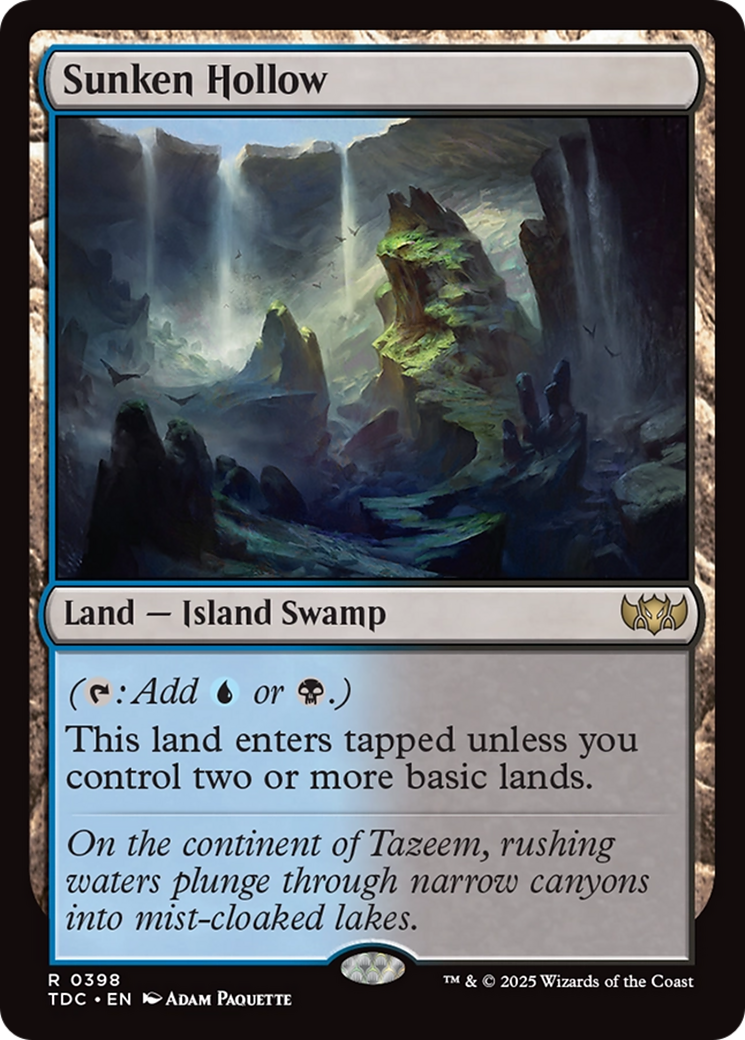Sunken Hollow [Tarkir: Dragonstorm Commander] | Exor Games Bridgewater