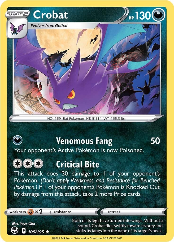 Crobat (105/195) [Sword & Shield: Silver Tempest] | Exor Games Bridgewater