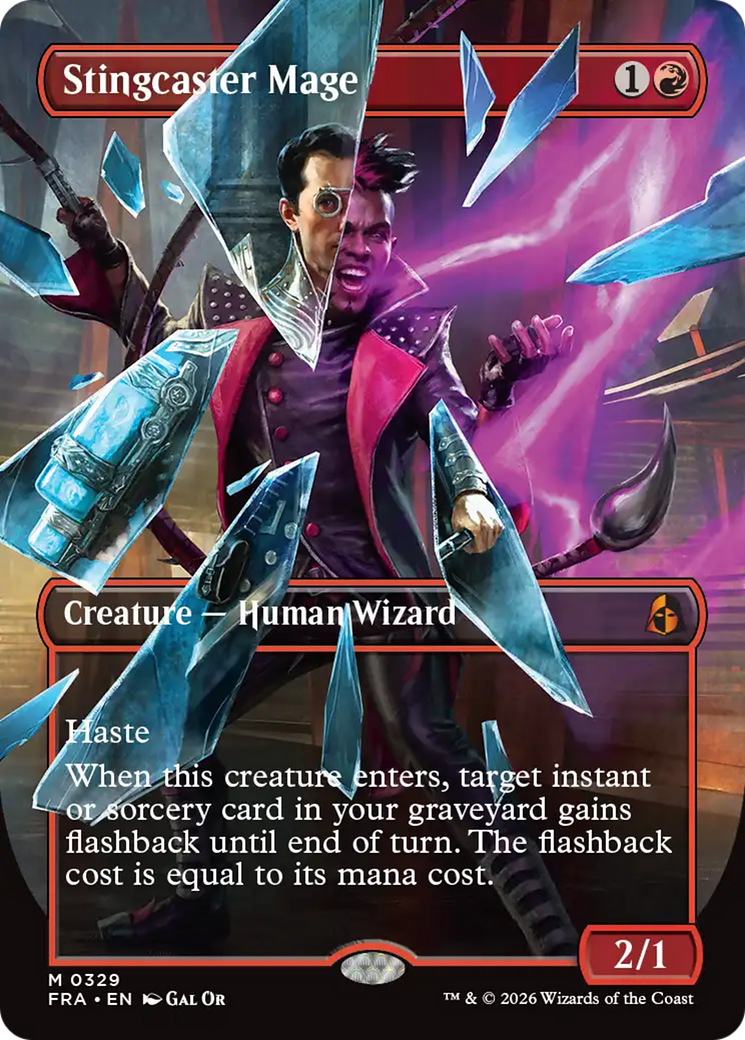 Stingcaster Mage (Borderless) [Reality Fracture] | Exor Games Bridgewater