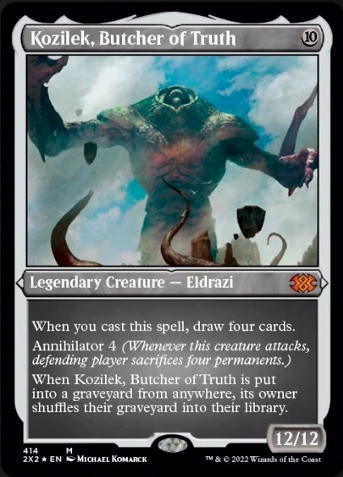 Kozilek, Butcher of Truth (Foil Etched) [Double Masters 2022] | Exor Games Bridgewater