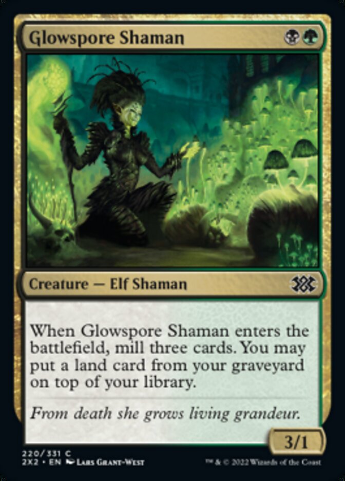 Glowspore Shaman [Double Masters 2022] | Exor Games Bridgewater