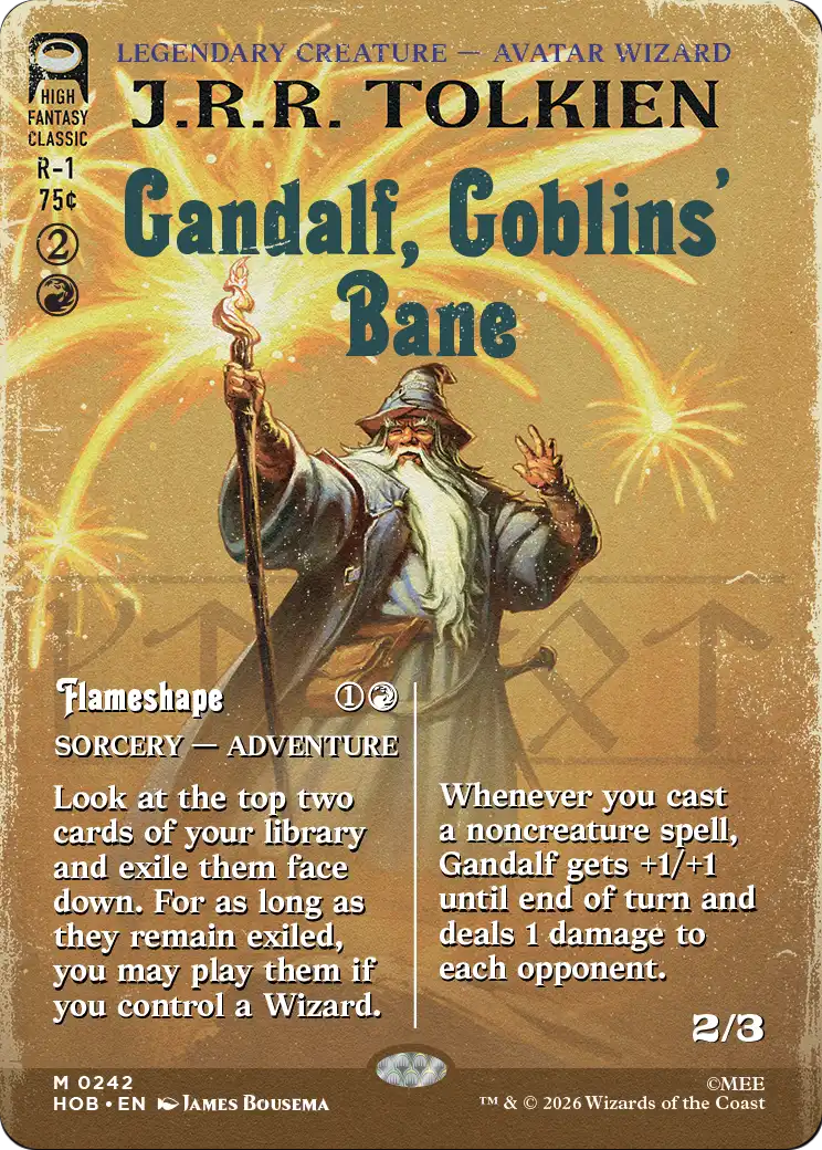 Gandalf, Goblins' Bane (Borderless) [The Hobbit] | Exor Games Bridgewater