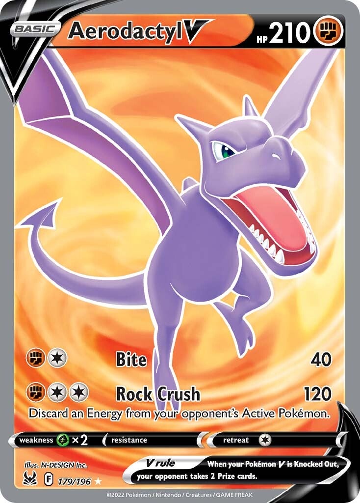 Aerodactyl V (179/196) [Sword & Shield: Lost Origin] | Exor Games Bridgewater