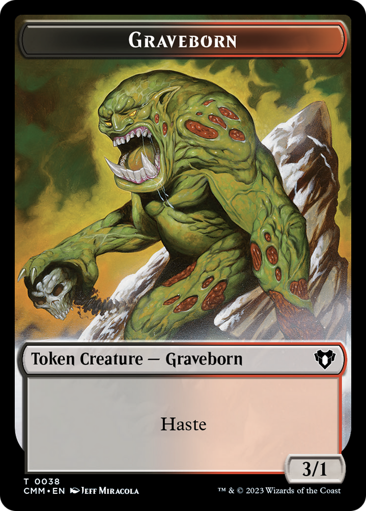 Spirit (0010) // Graveborn Double-Sided Token [Commander Masters Tokens] | Exor Games Bridgewater