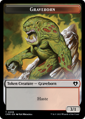 Spirit (0010) // Graveborn Double-Sided Token [Commander Masters Tokens] | Exor Games Bridgewater