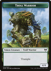 Human Warrior // Troll Warrior Double-Sided Token [Kaldheim Tokens] | Exor Games Bridgewater