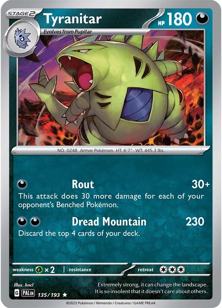 Tyranitar (135/193) [Scarlet & Violet: Paldea Evolved] | Exor Games Bridgewater