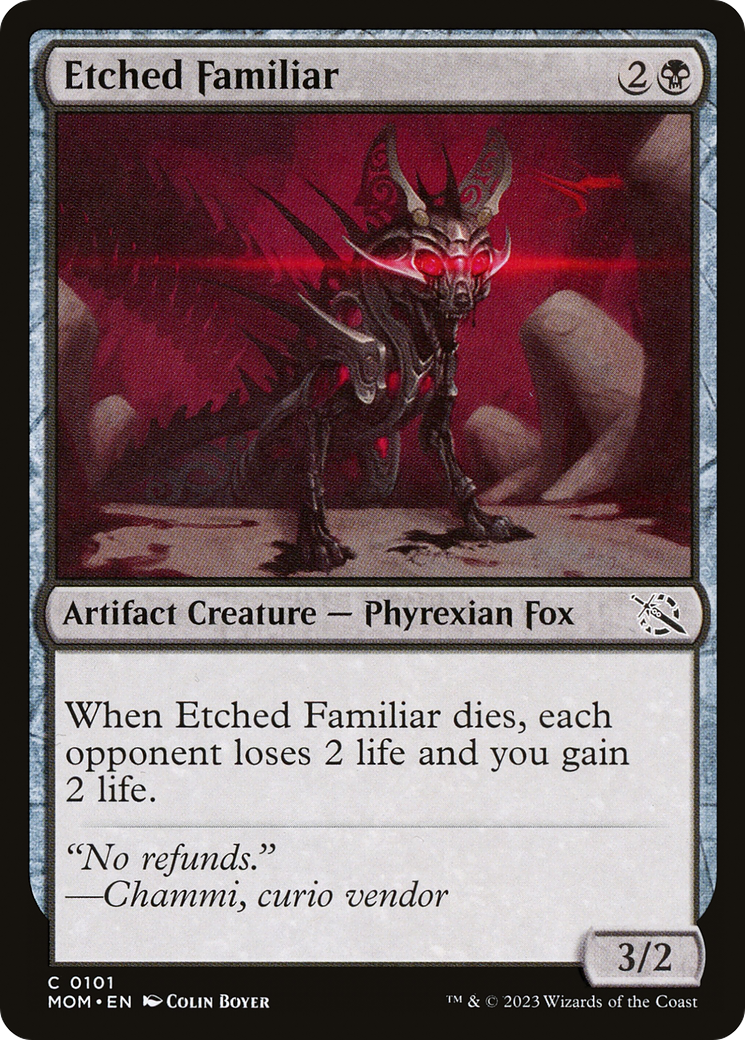 Etched Familiar [March of the Machine] | Exor Games Bridgewater