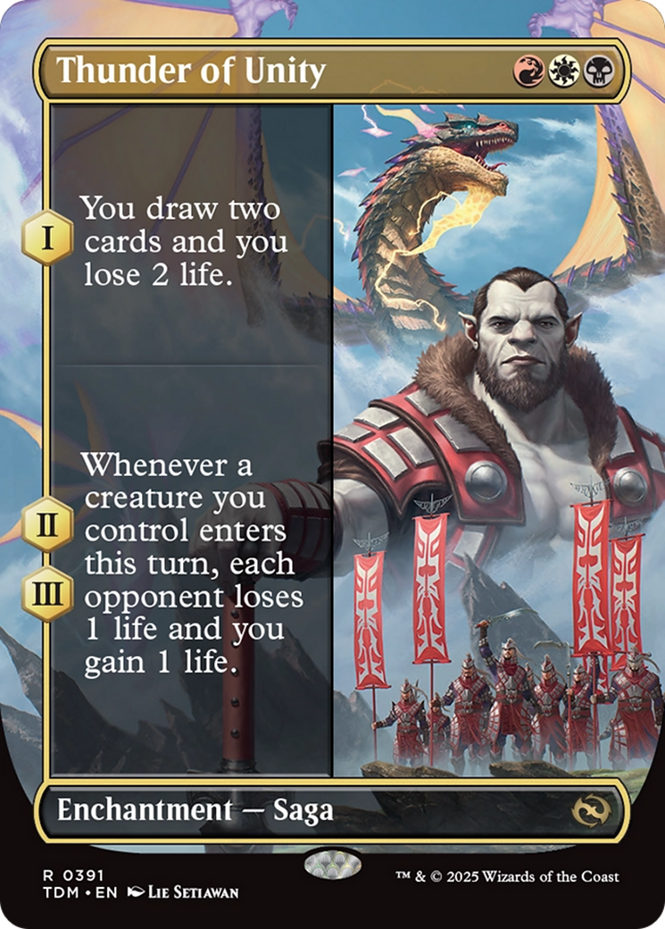 Thunder of Unity (Borderless) [Tarkir: Dragonstorm] | Exor Games Bridgewater