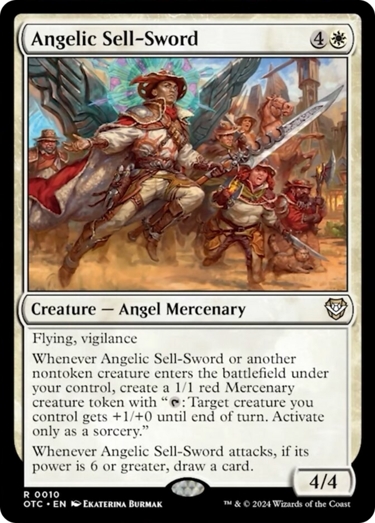 Angelic Sell-Sword [Outlaws of Thunder Junction Commander] | Exor Games Bridgewater