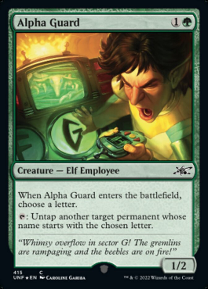 Alpha Guard (Galaxy Foil) [Unfinity] | Exor Games Bridgewater