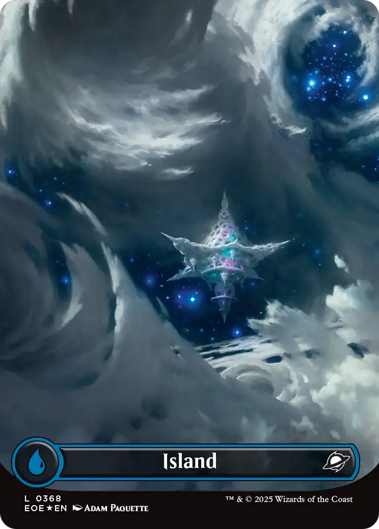 Island (0368) (Borderless) (Galaxy Foil) [Edge of Eternities] | Exor Games Bridgewater