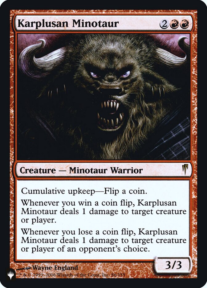 Karplusan Minotaur [Secret Lair: Heads I Win, Tails You Lose] | Exor Games Bridgewater