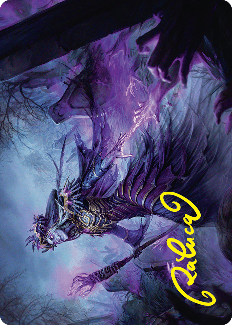 Zul Ashur, Lich Lord Art Card (10/54) (Gold-Stamped Signature) [Foundations Art Series] | Exor Games Bridgewater