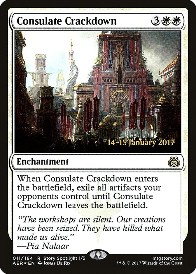 Consulate Crackdown [Aether Revolt Prerelease Promos] | Exor Games Bridgewater