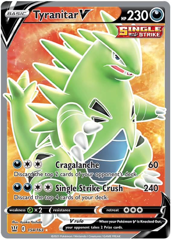 Tyranitar V (154/163) [Sword & Shield: Battle Styles] | Exor Games Bridgewater