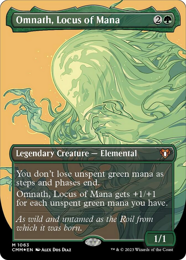 Omnath, Locus of Mana (Borderless Textured Foil Frame Break) [Commander Masters] | Exor Games Bridgewater